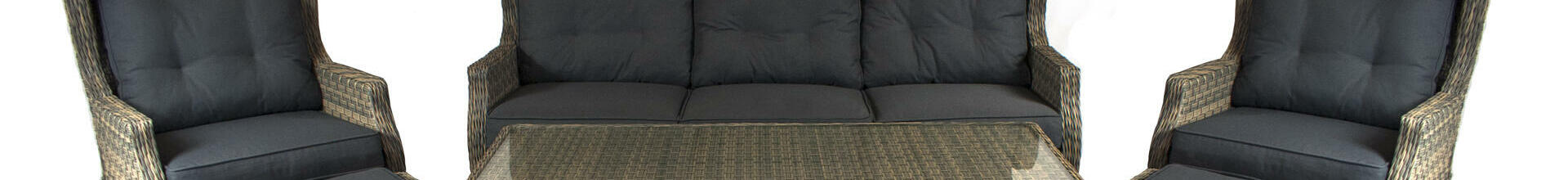 Rueda Woodash Reclining High Back Dining Sofa Set