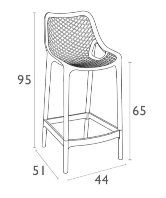 Grid Stool 95cm (seat height 65cm)