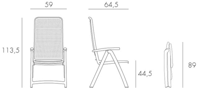 Darsena Folding Chair White 