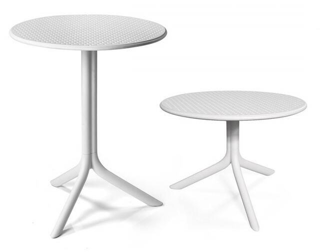 Step Height Adjustable Table White