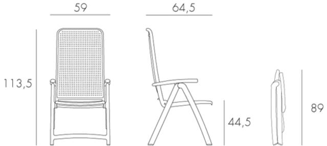Darsena Folding Chair Tortora 
