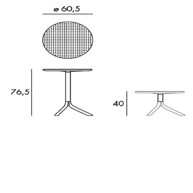 Step Height Adjustable Table Celeste Blue