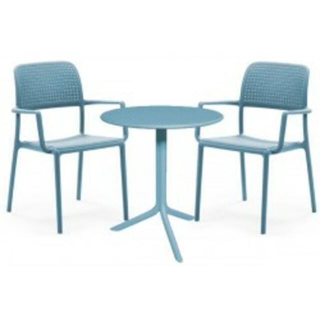 Step Height Adjustable Table Celeste Blue