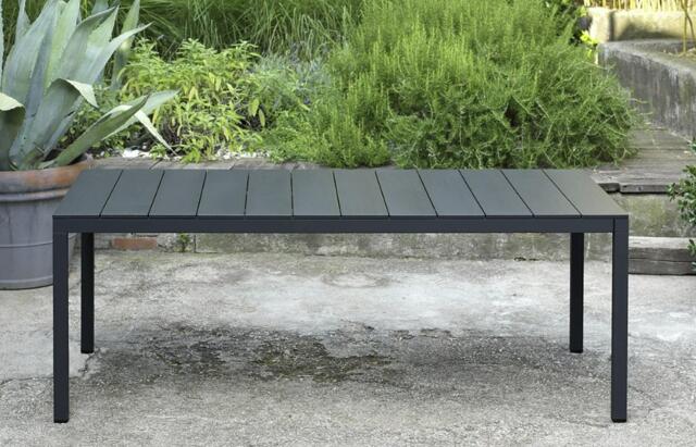 Antracite Rio 140cm Aluminium Extendable Table (6-8)
