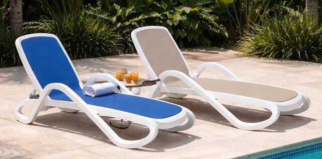 Alfa Sun Lounger White/Tortora Alfa Sun Lounger White/Tortora