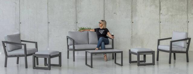 Acapulco 2 Seater Aluminium Sofa Set