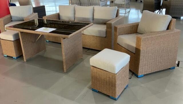 Mayte 3 Seater Sofa Set with Casual Dining Table