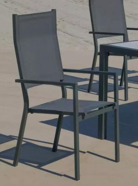 Janeiro Aluminium High Back Chair Antracite