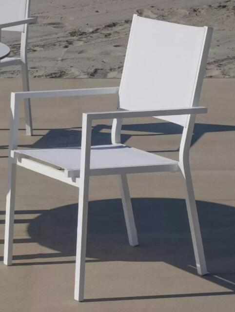 Hevea Corcega Aluminium Dining Chair White