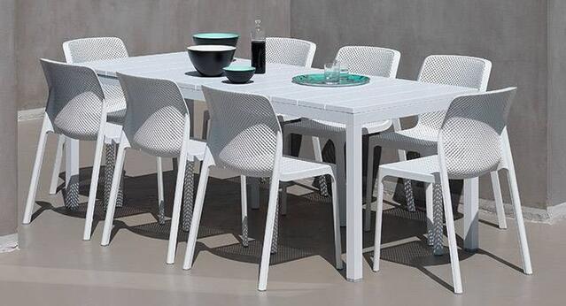 White Rio 140cm Extendable Table (6-8)