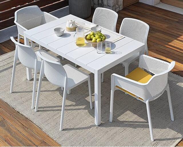 White Rio 140cm Extendable Table (6-8)