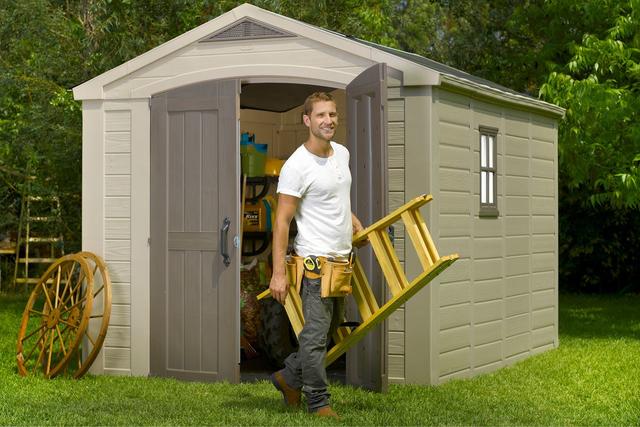 factor outdoor storage shed 4x6 - brown - keter : target