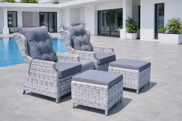 Ribera Ribera Pearl High Back Recliner Set