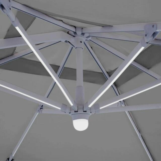 3 x 3m Solar LED Cantilever Parasol