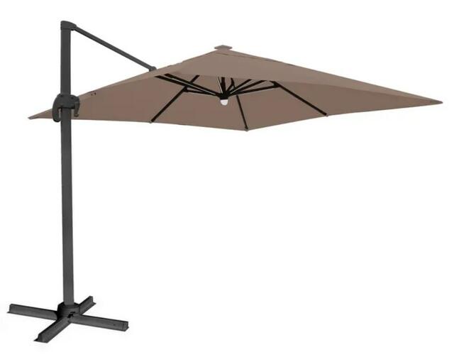 3 x 3m Solar LED Cantilever Parasol