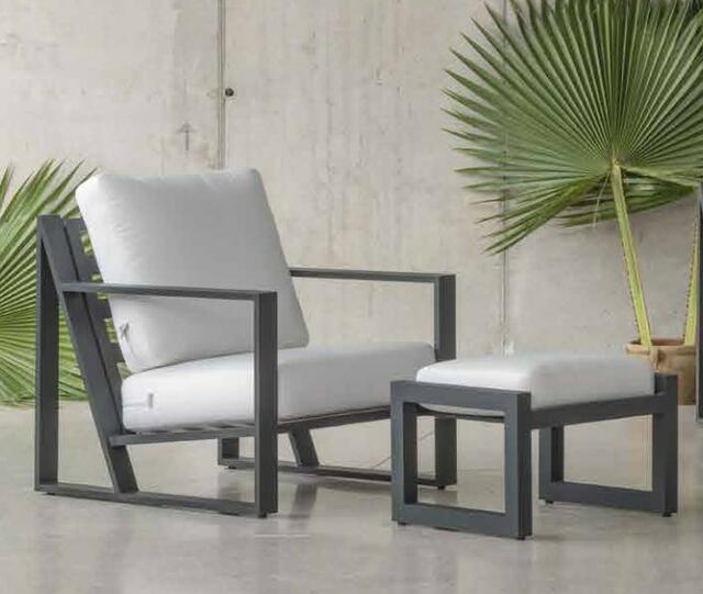 Aleli 2 Seater Aluminium Sofa Set - White or Antracite Frame
