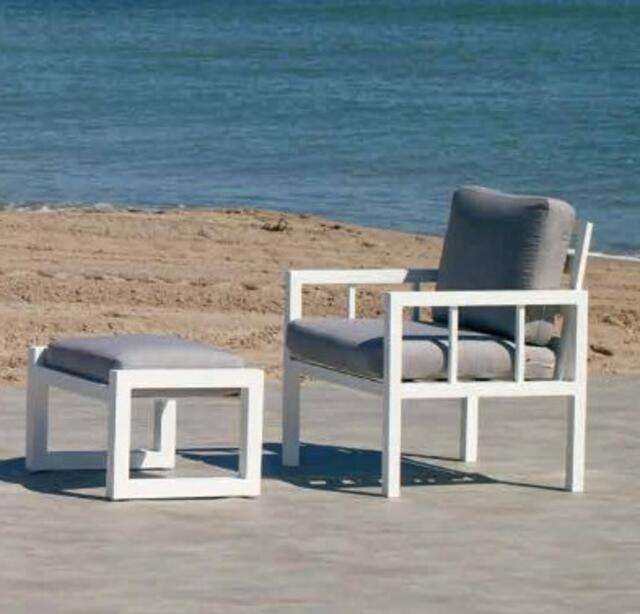 Solano 2 Seater Aluminium Sofa Set - White or Antracite Frame