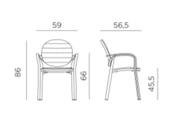 Palma Dining Chair White/White