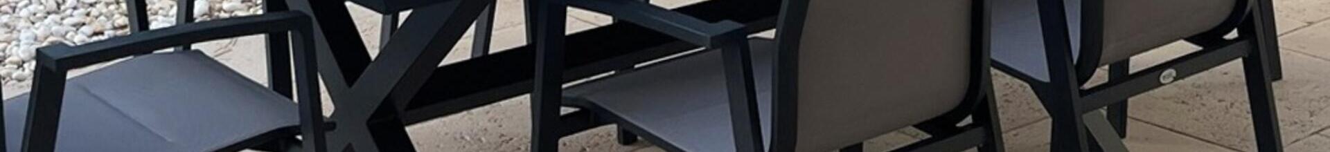Athens Antracite Aluminium 160/200 x 100 x 75cm Extendable Dining Table (6-8)