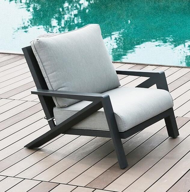 Kefalonia Antracite Aluminium Sofa Set 