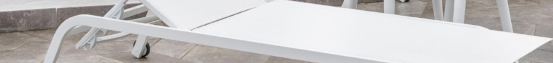 Paros Aluminium Sun Lounger White/White
