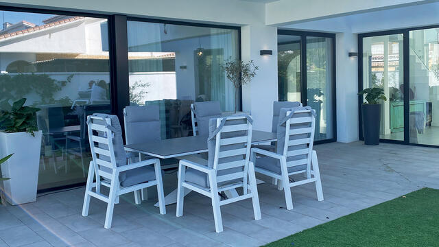 Thasos Aluminium Reclining Dining Armchair