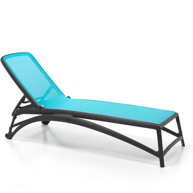 Nardi Atlantico Sun Lounger Antracite / Celeste