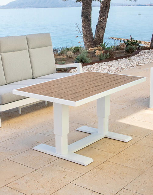 Santorini Aluminium Height Adjustable Table
