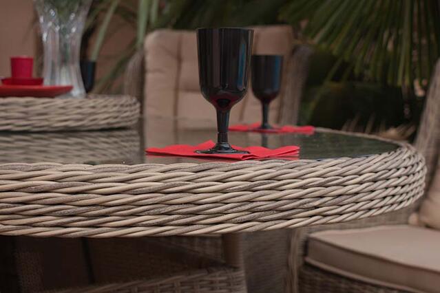 Rioja 210x150cm Elliptical Dining Set with 6 DINING CHAIRS
