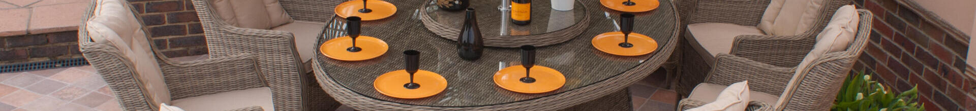 Rioja 210x150cm Elliptical Dining Set with 6 DINING CHAIRS