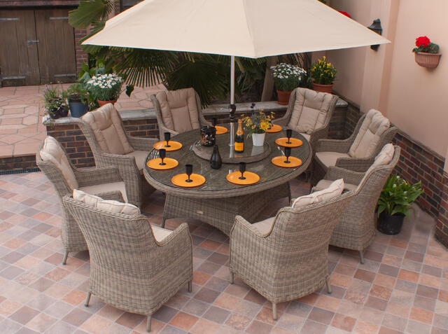 Rioja Rioja 210x150cm Elliptical Dining Set with 6 DINING CHAIRS