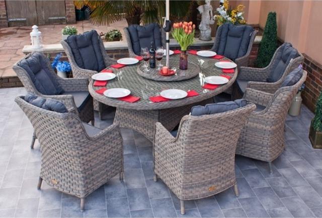 Rueda Woodash 210x150cm Elliptical Dining Set WITH 6 DINING CHAIRS