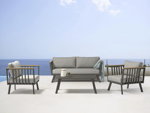 Venecia 3 Seater Aluminium Sofa Set