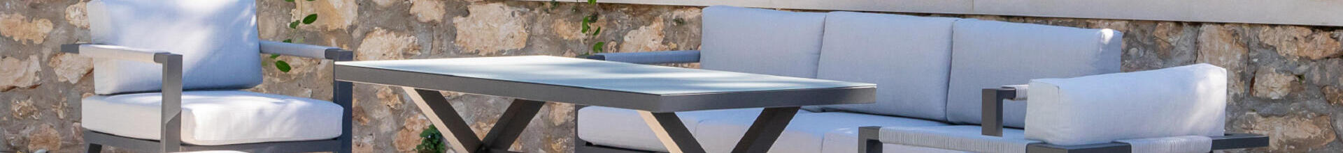 Illinois 3 Seater Aluminium Sofa Set