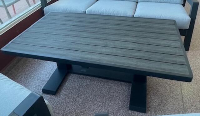 Santorini Aluminium Height Adjustable Table Antracite