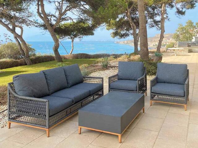 Pacific 3 Seater Light Grey Sofa Set