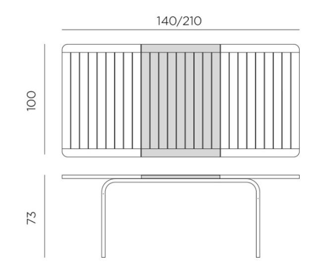 Alloro 140cm Extendable Table (6-8) Tortora Tortora