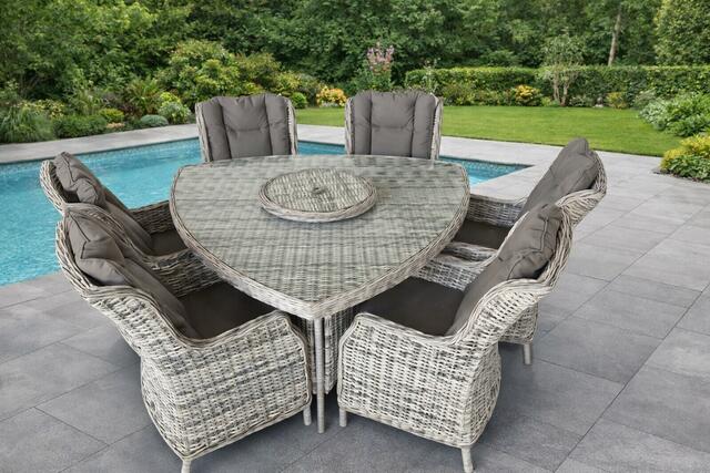 Ribera Pearl 160cm Triangular Dining Table