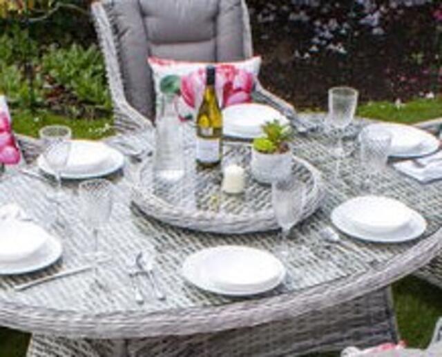 Ribera Pearl 180cm Elliptical Dining Table