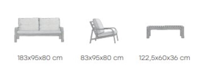 Skiathos Aluminium Sofa Set
