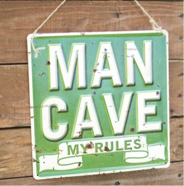 Man Cave Embossed Steel Sign