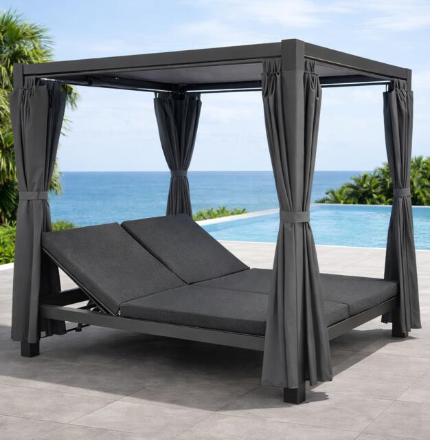 Seychelles Aluminium Double Daybed Antracite