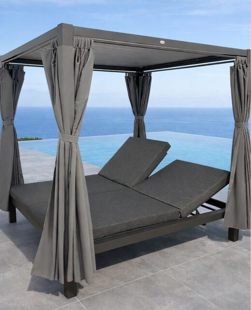 Seychelles Aluminium Double Daybed Antracite