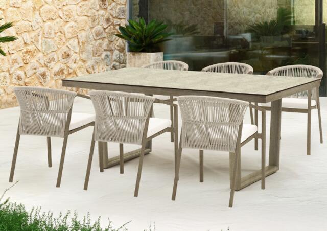Masai Dining Table 200x90 and 6 Chairs 
