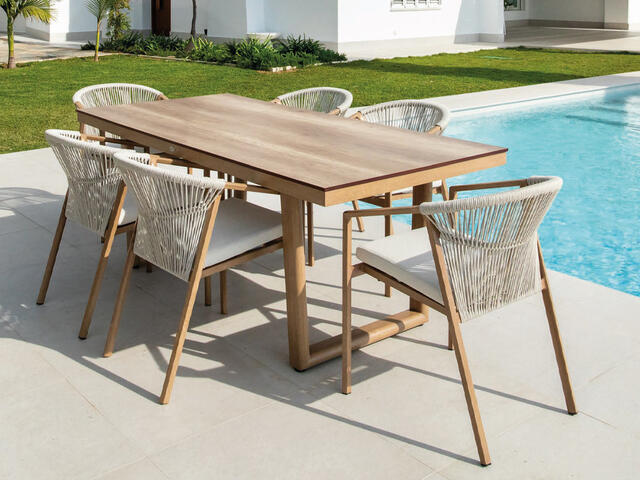 Majestic Masai Dining Table 200x90 and 6 Chairs 