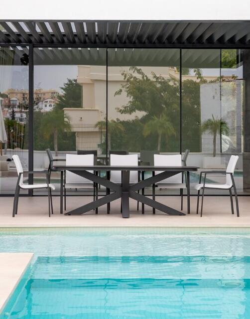 Singapur Antracite Dining Table 220 x 100