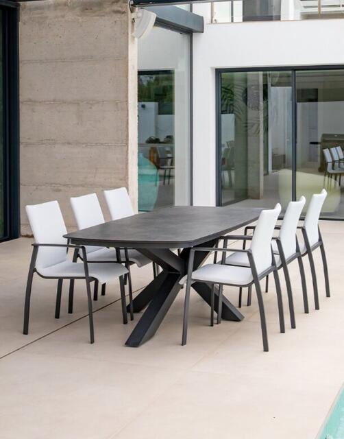 Singapur Antracite Dining Table 220 x 100