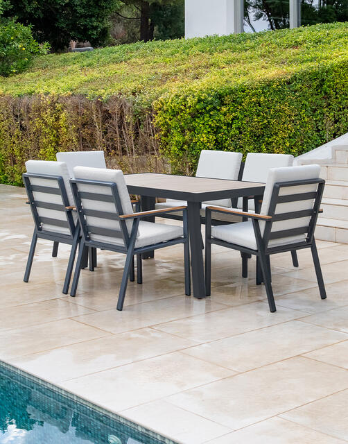 Turquia Antracite Aluminium Dining Set
