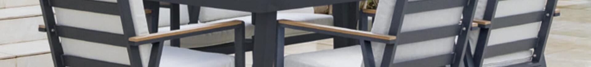 Turquia Antracite Aluminium Dining Set