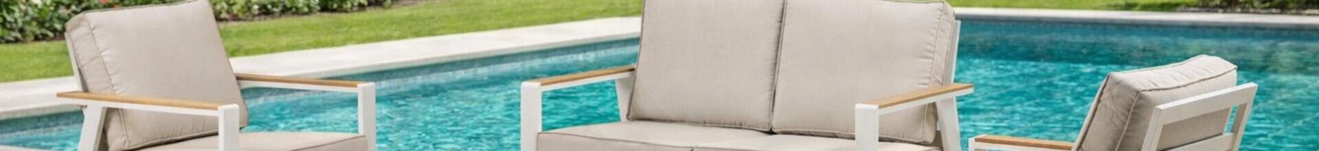 Turquia White 2 Seater Aluminium Sofa Set